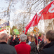 Anlässlich eines Marschs der NPD versammelten sich Bezirksverordnetenversammlete aus dem Berliner Bezirk Tempelhof-Schöneberg im April 2012 spontan und parteiübergreifend zu einer Kundgebung vor dem ehemaligen Notaufnahmelager Marienfelde (am Mikrofon: Bezirksbürgermeisterin Angelika Schöttler)
